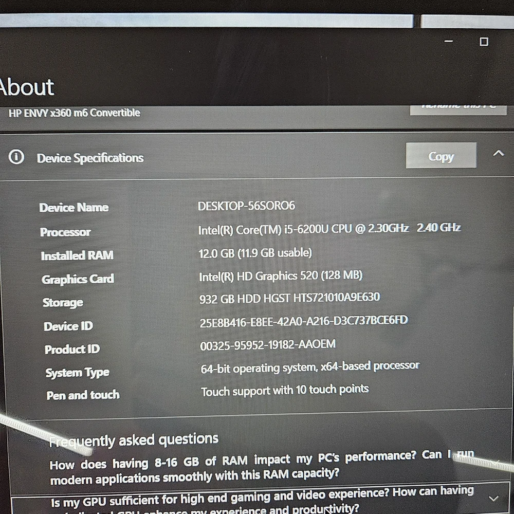 HP envy ×360